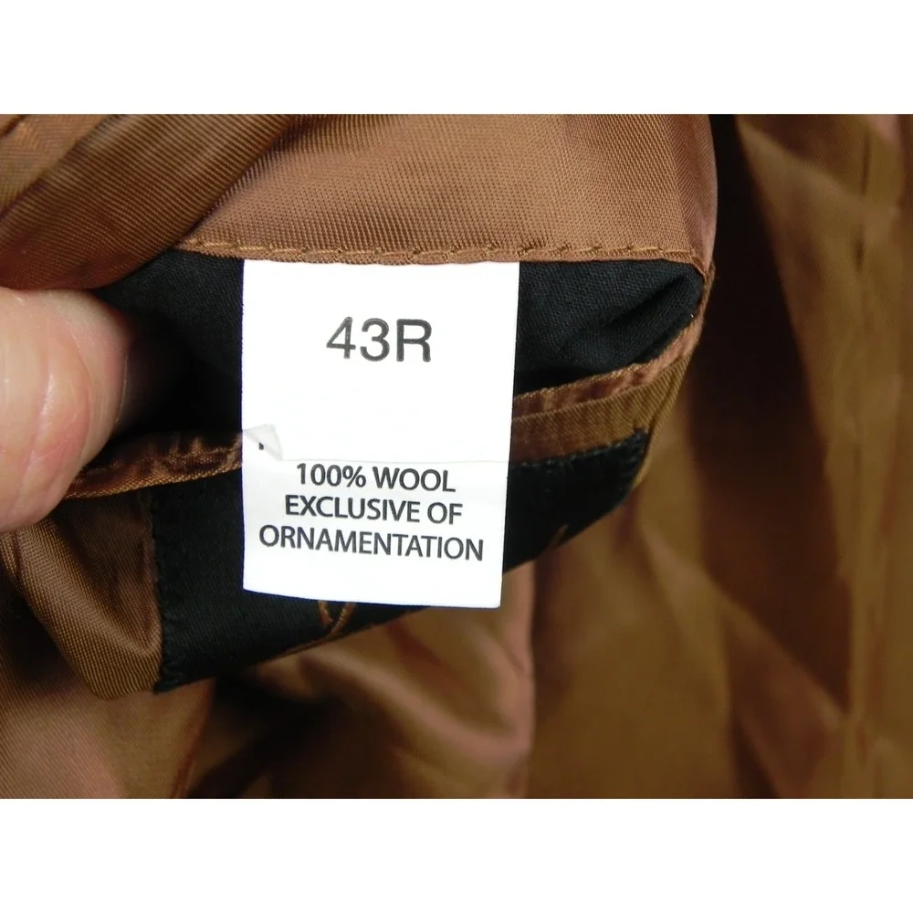 Jos A Bank Blazer Mens 43R Joseph Slim Fit Wool‎ 2-Button Suit Jacket Coat Blue